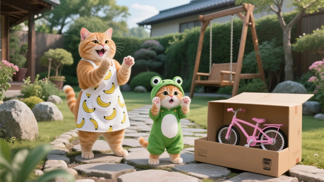 Мультики для детей, мама купила котику новый велосипед, мультфильм/мультик смотреть онлайн