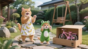 Мультики для детей, мама купила котику новый велосипед, мультфильм/мультик