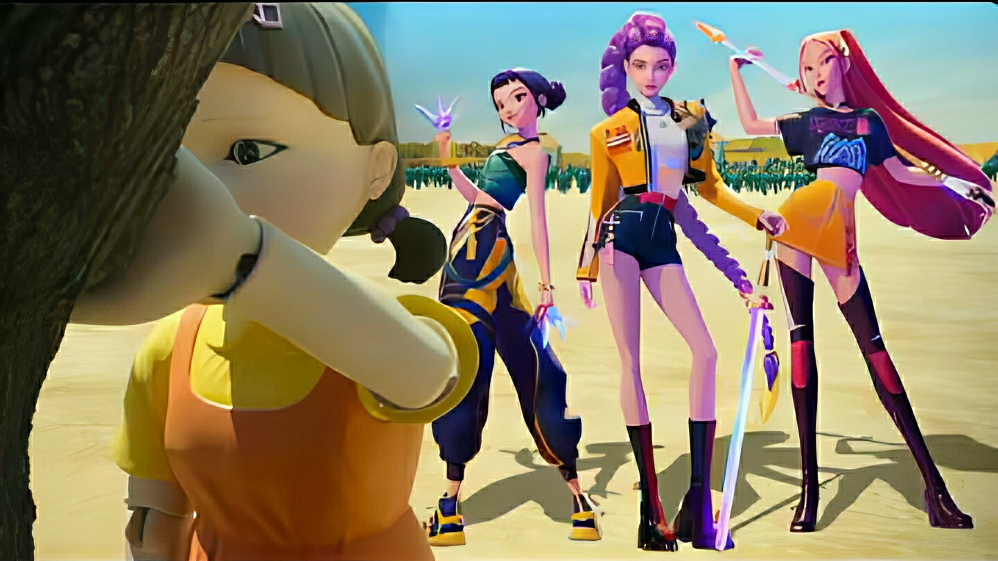 Охотницы на демонов в Игре кальмара смотреть онлайн