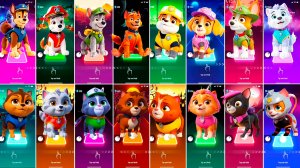 Мультики для Детей Щенячий Патруль Tiles Hop - ГОНЩИК, МАРШАЛЛ, РОККИ, ЗУМА, КРЕПЫШ, СКАЙ