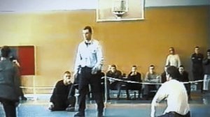 Показательные выступления в 2001 году на соревнованиях по рукопашному бою