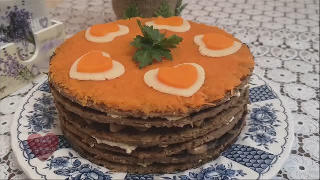 Печеночный торт |САМЫЙ ЛУЧШИЙ РЕЦЕПТ |что можно приготовить из печени || кулинария смотреть онлайн