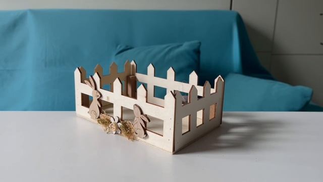 Подставка для яиц ПАСХАЛЬНАЯ ИДИЛЛИЯ с овечками, дерево, 16х11 см, XPA19001401-1