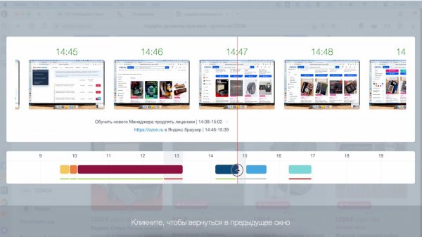 Презентация программы TimeSpotter. Рабочий день Сотрудника в режиме «видеоперемотки».