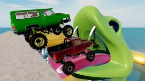 ЭПИЧЕСКИЙ ПОБЕГ ОТ ПОЛИЦЕЙСКОГО МОНСТРАВАНА ПРОТИВ МАШИН В BEAMNG DRIVE