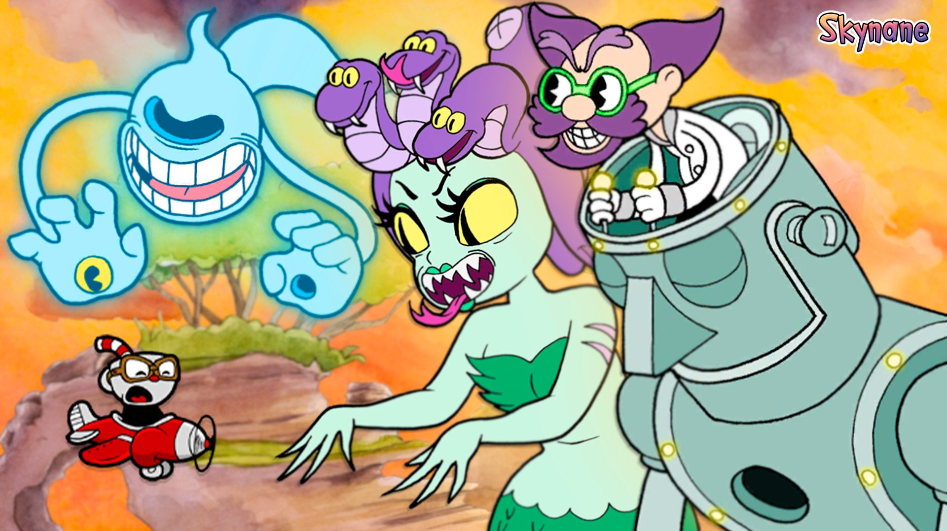 НАВАЛЯЛ САМЫМ ЖЕСТКИМ БОССАМ | Cuphead [5] смотреть онлайн