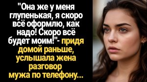 ИСТОРИИ ИЗ ЖИЗНИ/Жена случайно услышала разговор мужа по телефону, что он хочет отобрать всё у неё