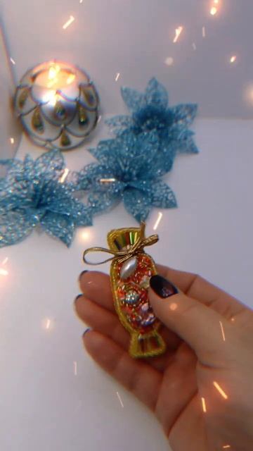 Новогодние игрушки своими руками #ольгаклинова #украшения #новыйгод смотреть онлайн