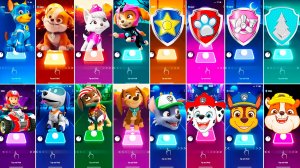 Мультики для Детей Щенячий Патруль Tiles Hop - ГОНЩИК, КРЕПЫШ, СВИТТИ, СКАЙ