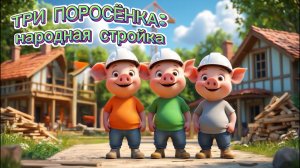 ТРИ ПОРОСЁНКА: народная стройка | Мультфильм-пародия от батасек