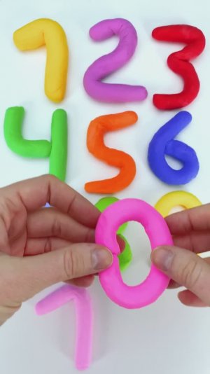 Цифры из Воздушного Пластилина.