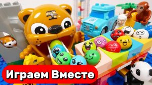 ИГРАЕМ ВМЕСТЕ В ГОРКИ С ЩАРИКАМИ МАРБЛ РАН И ЛЕГО 🟢 АСМР СБОРКА КОНСТРУКТОРА ДЛЯ ДЕТЕЙ