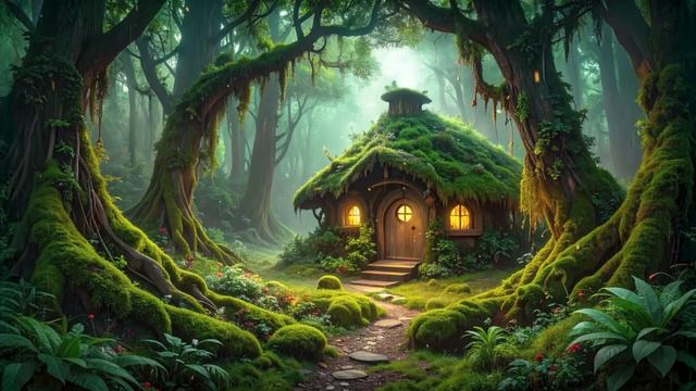 Дом светлячков - Успокаивающая музыка со звуками дождя для сна, фоновая музыка для отдыха смотреть онлайн