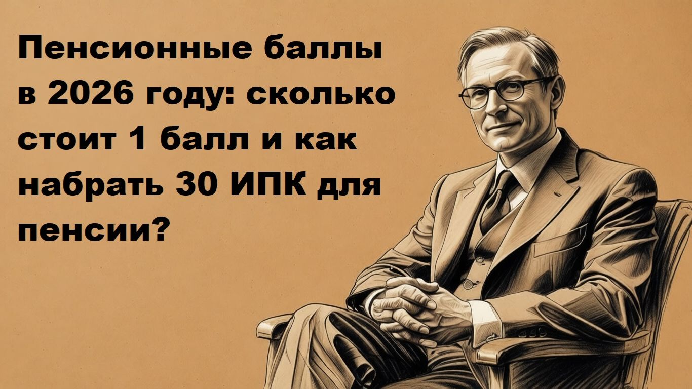 Пенсионные баллы в 2026 году: сколько стоит 1 балл и как набрать 30 ИПК для пенсии? смотреть онлайн