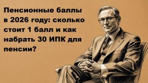 Пенсионные баллы в 2026 году: сколько стоит 1 балл и как набрать 30 ИПК для пенсии?