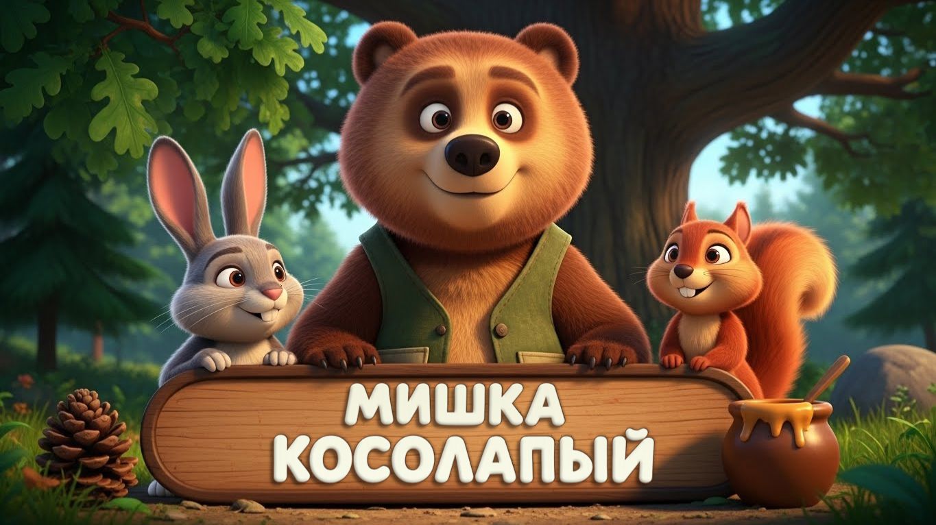 Мишка Косолапый по лесу идёт | Детский Мультклип и Весёлая Песенка смотреть онлайн