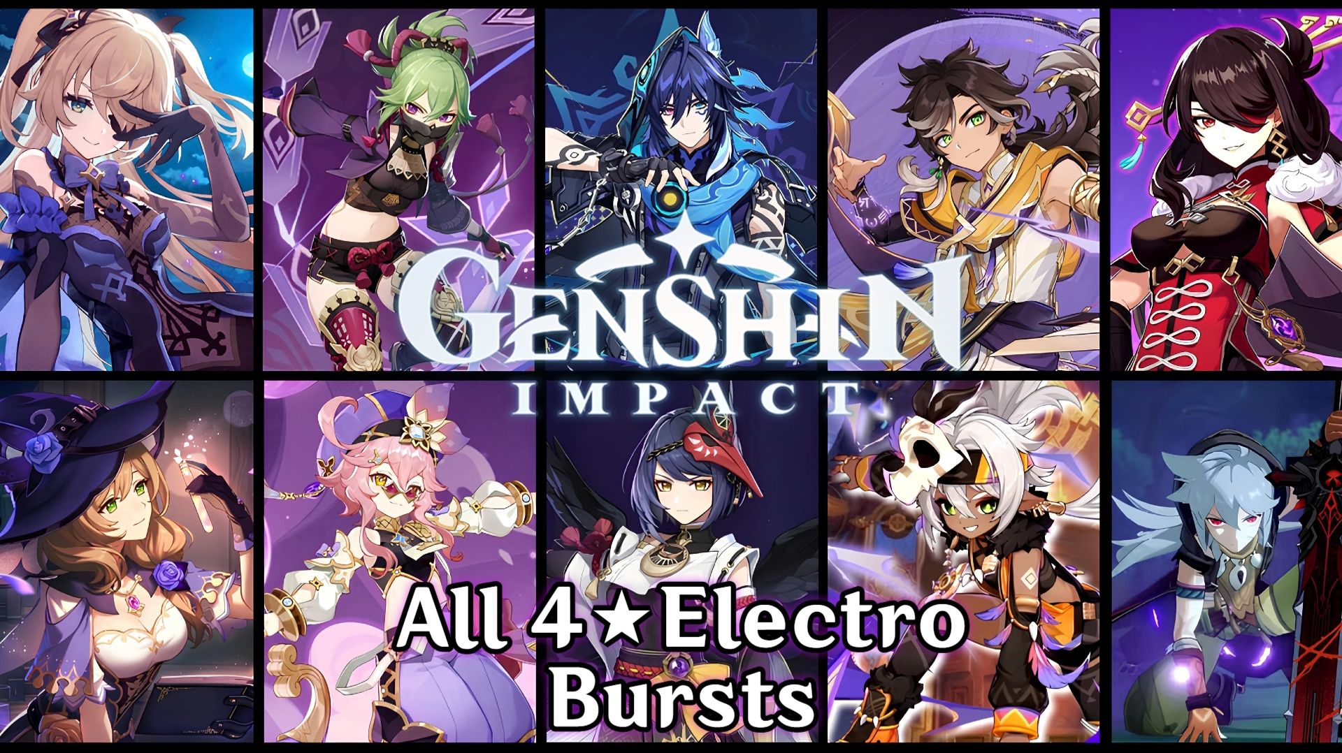Все ульты Электро-персонажей ⭐⭐⭐⭐ | Genshin Impact (Коллекция версии 6.1) ⚡