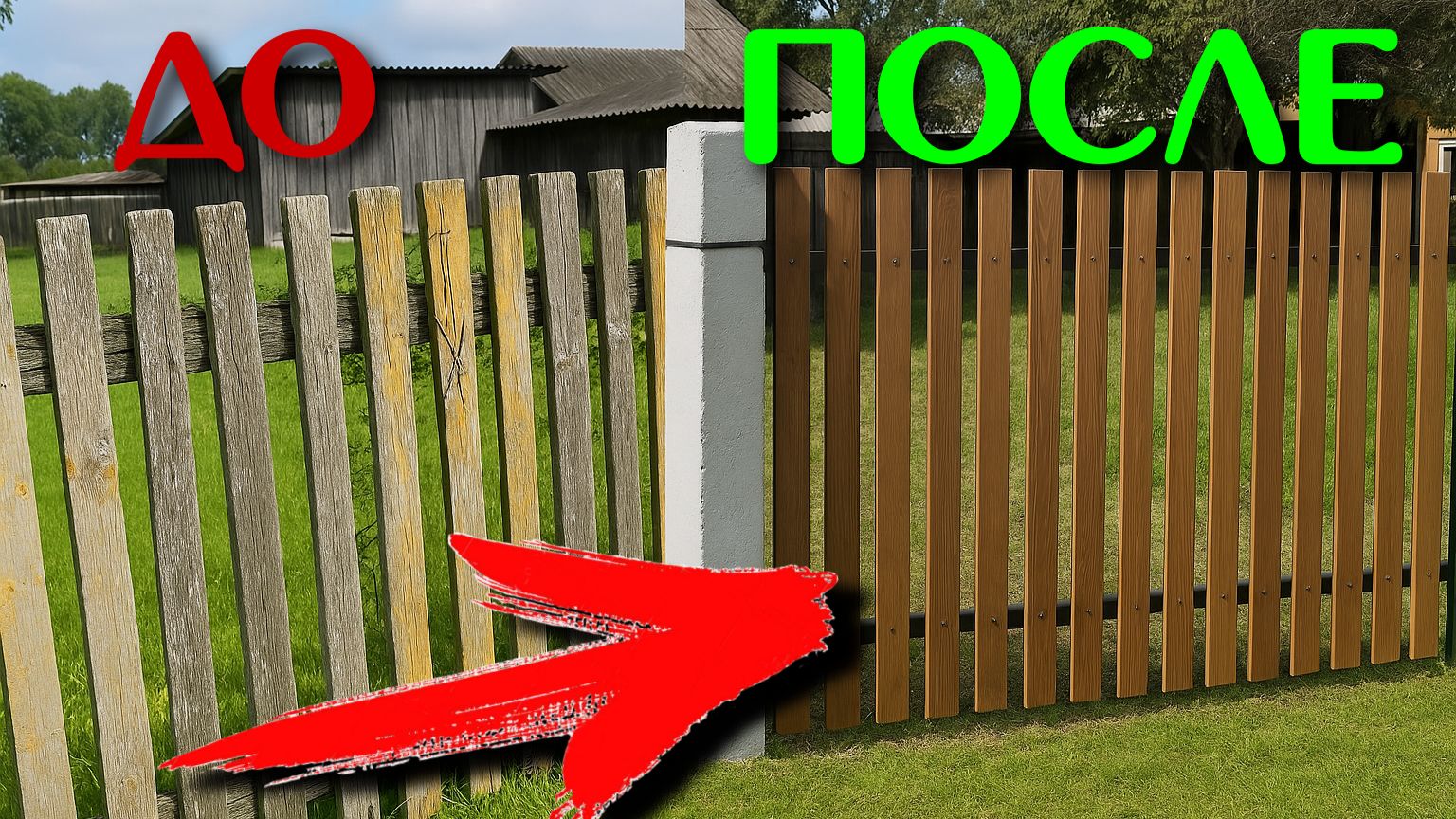 Обновляем забор. ЗА ДОЛГОВЕЧНОСТЬ И ЭСТЕТИКУ.