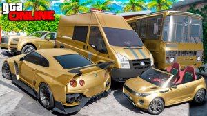 Угнал кучу золотых чит тачек у мажора в GTA 5! Битва воров в ГТА 5 Онлайн!