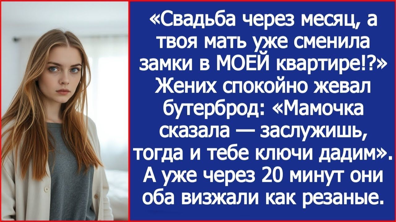 Свадьба через месяц, а твоя мать уже сменила замки в МОЕЙ квартире!? смотреть онлайн