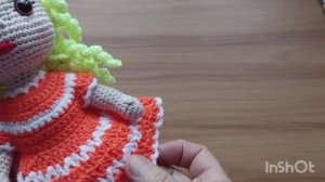 Кукла,, Ляля,, вяжем платье.