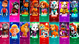 Мультики для Детей Щенячий Патруль Tiles Hop - РАЙДЕР, ГОНЩИК, ЗУМА, СКАЙ, ЭВЕРЕСТ