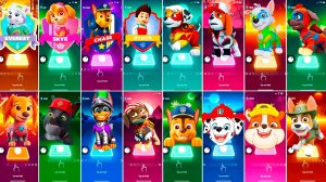 Мультики для Детей Щенячий Патруль Tiles Hop - ЭВЕРЕСТ, СКАЙ, ГОНЩИК, РАЙДЕР, МАРШАЛЛ