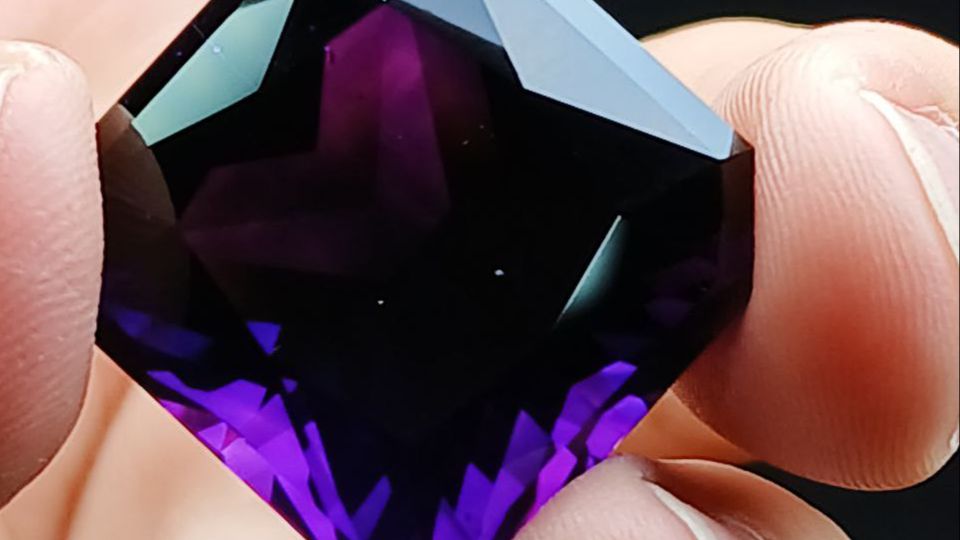 Огранка аметиста в нашей учебной студии