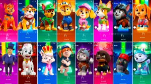 Мультики для Детей Щенячий Патруль Tiles Hop - ЗУМА, КРЕПЫШ, РОККИ, ГОНЩИК, СКАЙ, ТРАКЕР