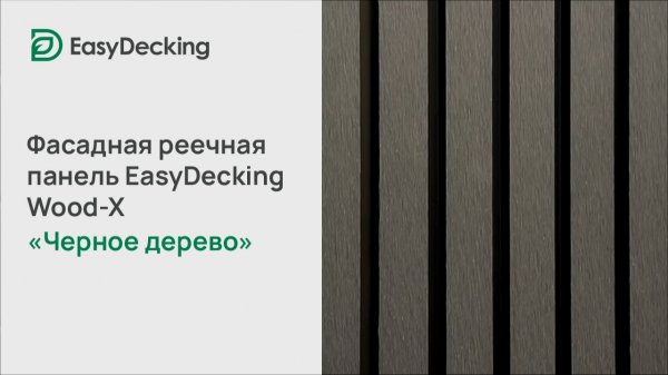Фасадная реечная панель EasyDecking Wood-X 219х26 цвет Черное дерево