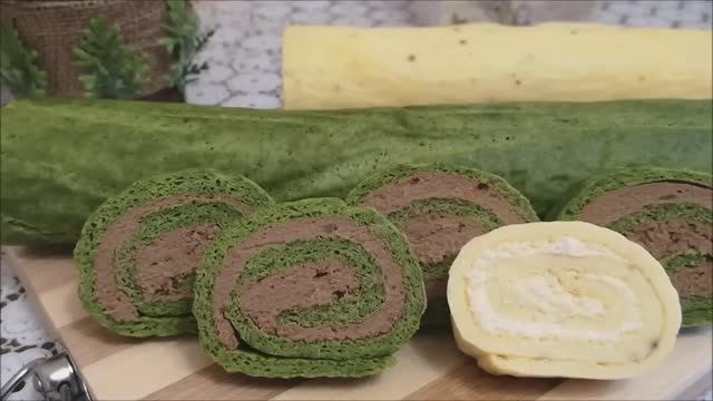 Яичный рулет с плавленым сыром и ШПИНАТНЫЙ рулет с куриной печенью|ЗАКУСКИ на ПРАЗДНИЧНЫЙ стол смотреть онлайн