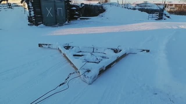 Волокуша для чистки снега. Очередная модернизация. смотреть онлайн