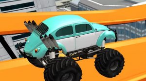 Трюки на машинах - Мультики для мальчиков Race Off City Volkswegan