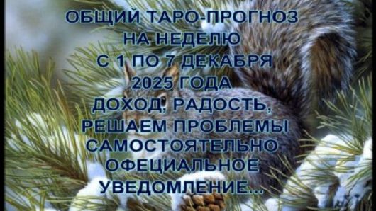 ОБЩИЙ ТАРО-ПРОГНОЗ НА НЕДЕЛЮ С 1 ПО 7 ДЕКАБРЯ 2025 ГОДА смотреть онлайн