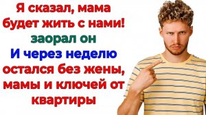 Я купила квартиру, он привёл маму! Вылетели оба с чемоданами! | Истории Из Жизни