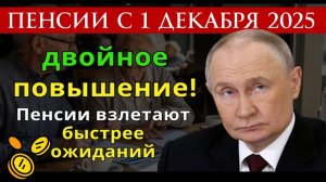 Пенсии с 1 декабря 2025 две выплаты за декабрь и повышение +9000 рублей