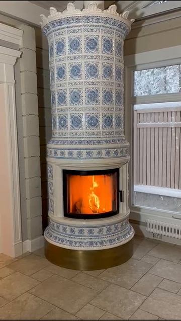 Круглая изразцовая печь