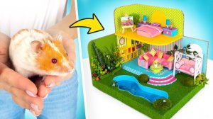 📦 Очаровательный мини-домик для животных из картона 🐹🏠