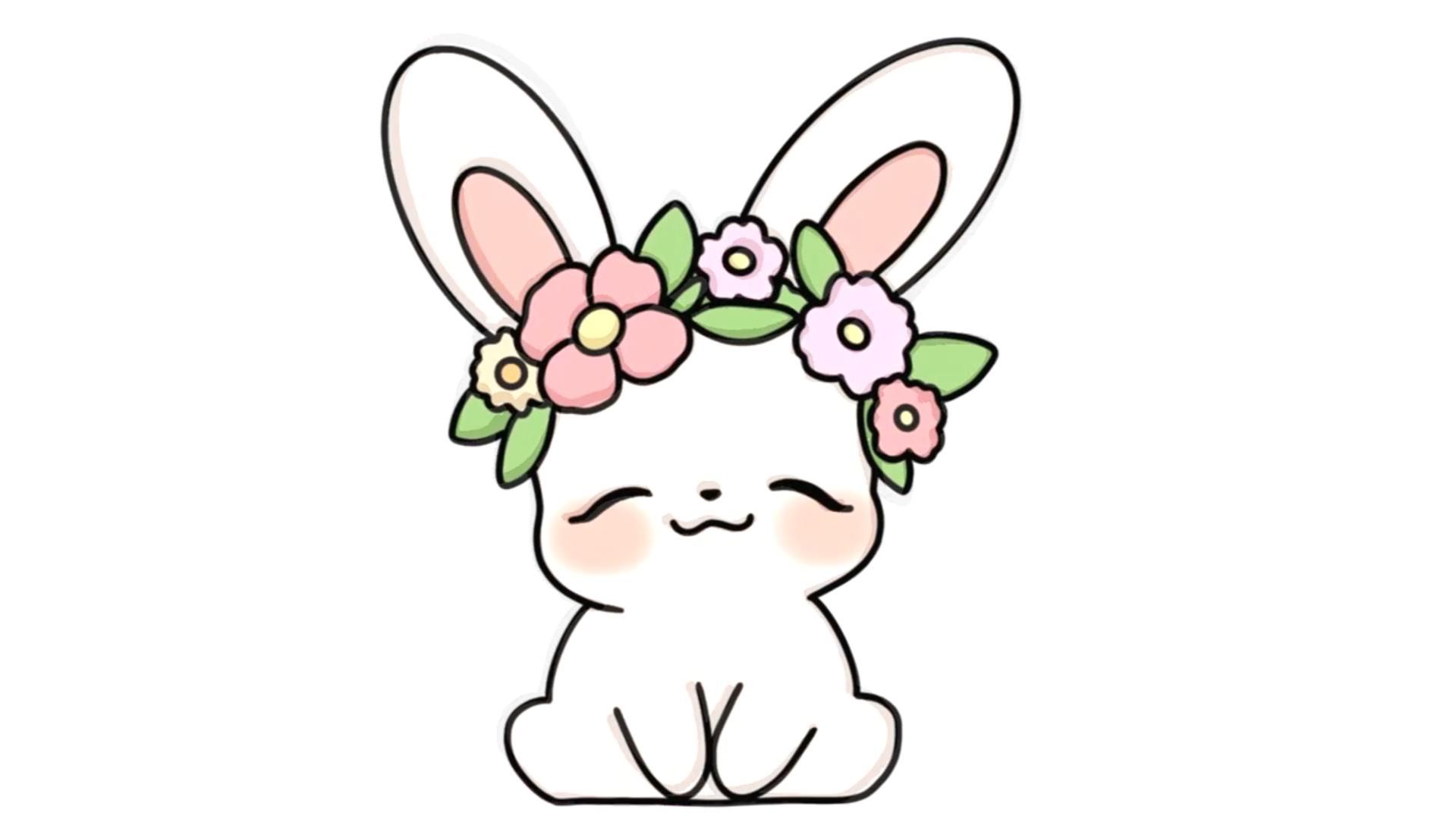 КАК НАРИСОВАТЬ МИЛОГО КРОЛИКА ШАГ ЗА ШАГОМ🐇