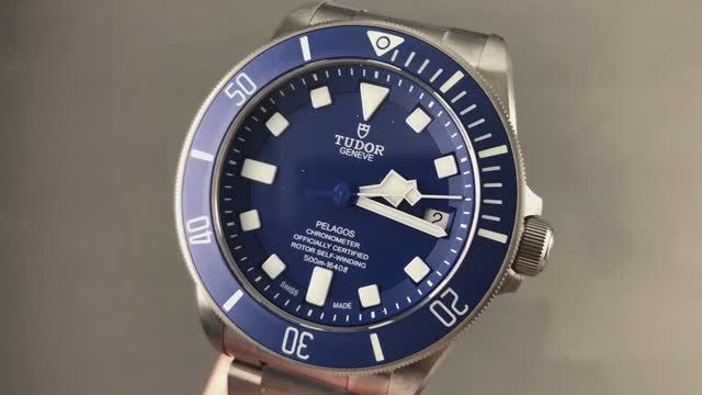 Tudor Pelagos Titanium Blue Dial Dive Watch 25600B60B9582