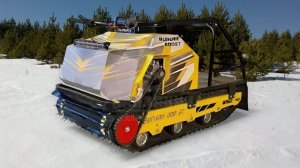 Мотобуксировщик Бурлак 600 ST на гусенице 600 мм, коробка реверса, эл. запуск