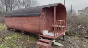 Баня бочка "Квадро" 5 метров с крыльцом в Нижнем Новгороде.