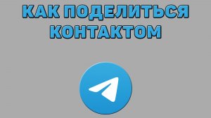 Как поделиться контактом в Телеграмме