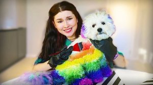 Крашу СОБАКУ в РАДУЖНЫЙ ЦВЕТ!