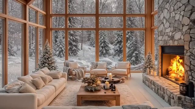 Calm music for relaxation ~ Cozy winter atmosphere смотреть онлайн