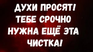 ЕЩЕ ОДНА СРОЧНАЯ ТВОЯ ЧИСТКА ПО ПРОСЬБЕ ТВОИХ ПРЕДКОВ