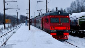Вот и зима пришла. Поездка на ЭТ2М 116. Мга - Невдубстрой