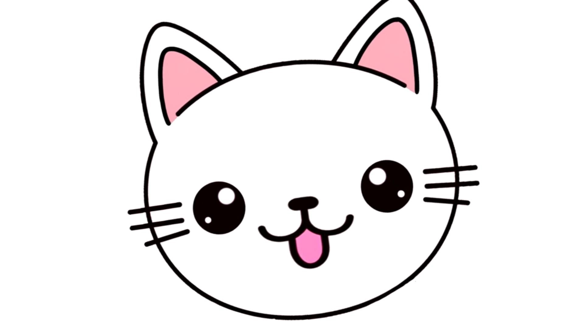 КАК НАРИСОВАТЬ МИЛУЮ КОШАЧЬЮ МОРДОЧКУ ПРОСТО, ШАГ ЗА ШАГОМ 😻