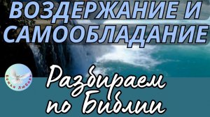 4 АСПЕКТА ВОЗДЕРЖАНИЯ И САМООБЛАДАНИЯ. РАЗМЫШЛЕНИЯ ИРИНЫ БОГОЛЮБОВОЙ ПО СЛОВУ БОЖЬЕМУ.