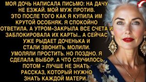 ДОЧЬ ЗАПРЕТИЛА ЕЗДИТЬ НА ДАЧУ ПОСЛЕ ПОКУПКИ ИМ ОСОБНЯКА. ЗАКРЫЛА СЧЕТА. ТЕПЕРЬ РЫДАЮТ!